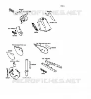STICKER(EBONY) pour Kawasaki KMX125