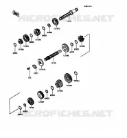 TRANSMISSION pour Kawasaki KMX125