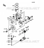 VILEBREQUIN/PISTON pour Kawasaki KMX125