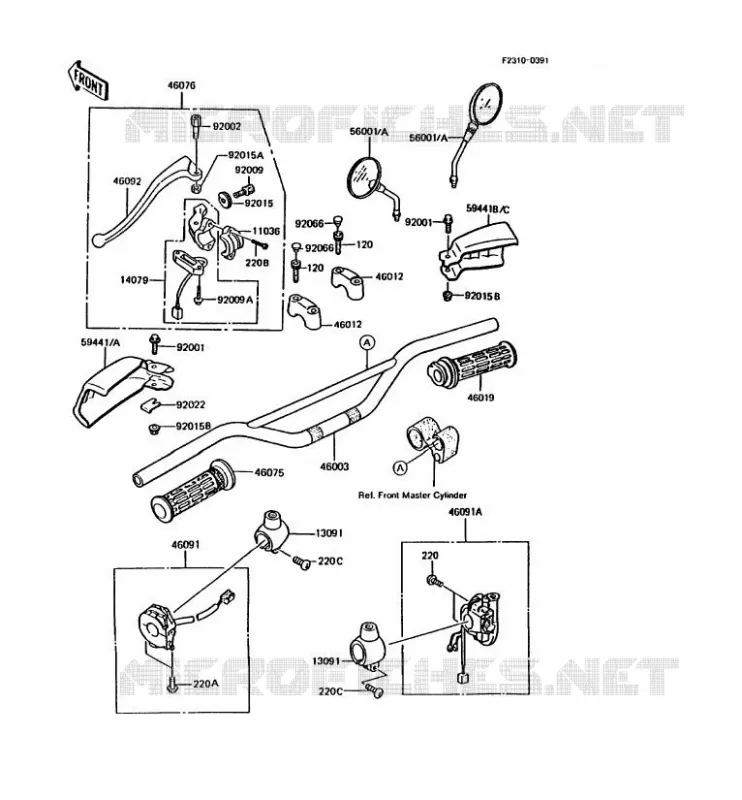 GUIDON Kawasaki MOTOS 200 1989 KMX200  KMX200-A3A