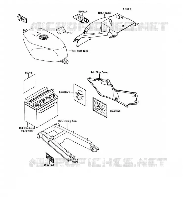 LABEL Kawasaki MOTOS 250 1989 KR-1  KR250-B2