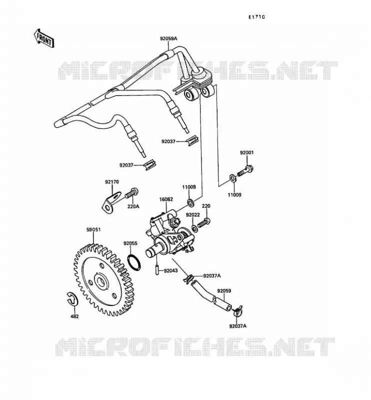 POMPE A HUILE Kawasaki MOTOS 250 1989 KR-1  KR250-B2