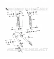 BRAS OSCILLANT/AMORTISSEUR pour Kawasaki KZ1000 POLICE