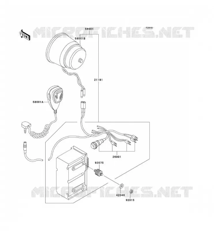 ACCESSOIRE Kawasaki MOTOS 1000 2003 KZ1000 POLICE  KZ1000-P22