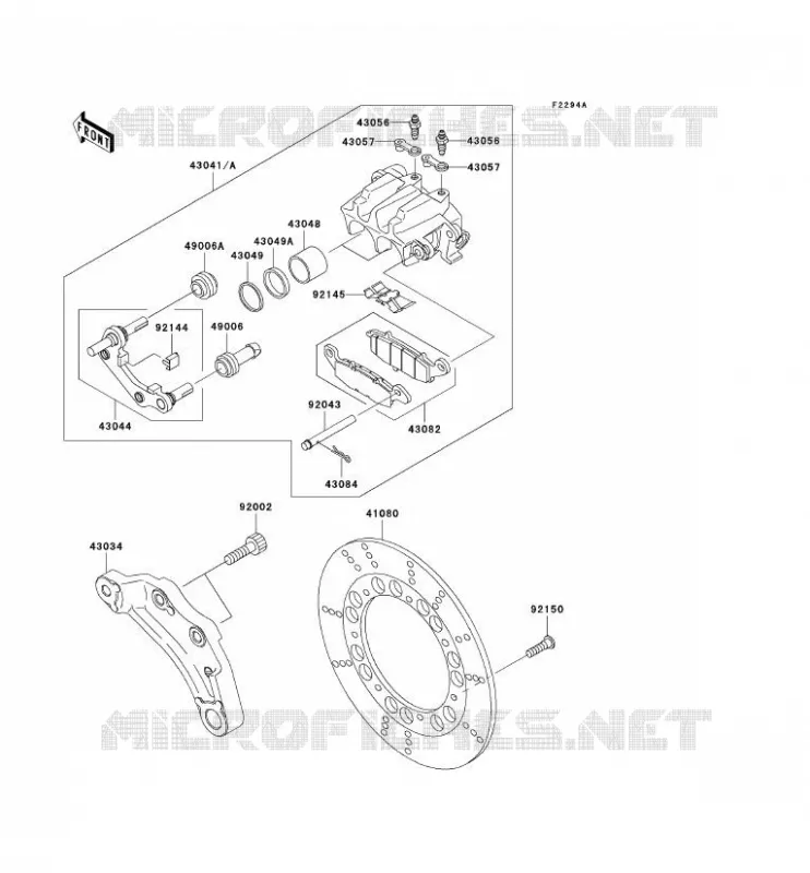 FREIN ARRIERE Kawasaki MOTOS 1000 2003 KZ1000 POLICE  KZ1000-P22