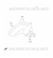 GARDE BOUE AVANT pour Kawasaki KLV1000