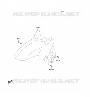 GARDE BOUE AVANT pour Kawasaki KLV1000