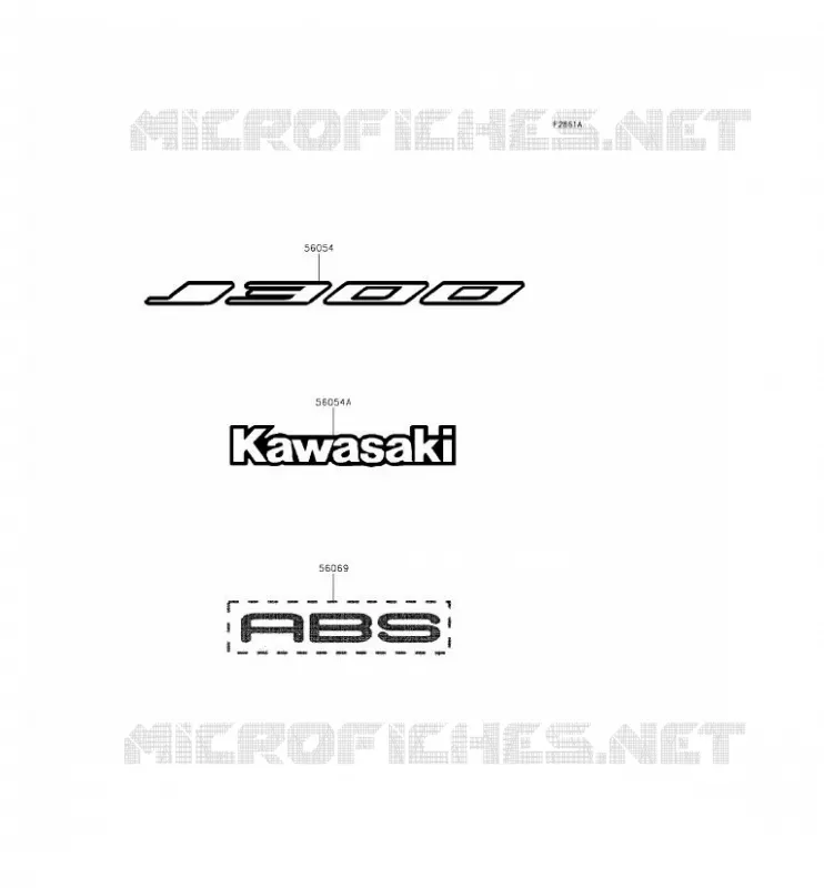 DECALS(SILVER) Kawasaki SCOOTER 300 2014 J300 ABS  SC300BEF