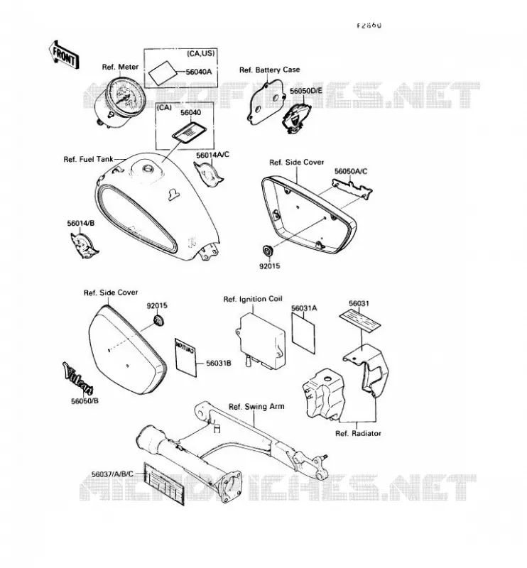 LABEL Kawasaki MOTOS 1500 1990 VN-15  VN1500-A4