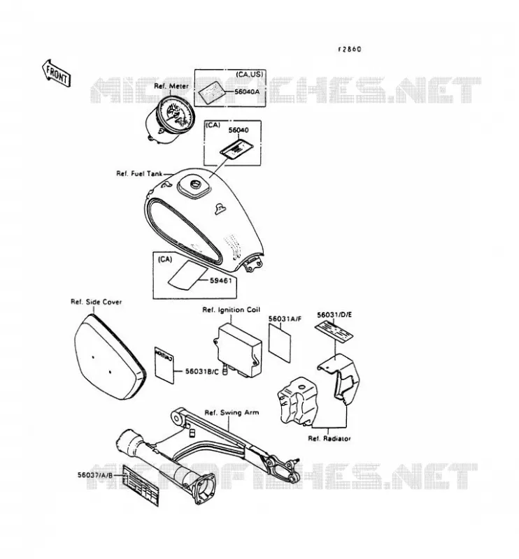 LABEL Kawasaki MOTOS 1500 1995 VN-15  VN1500-A9