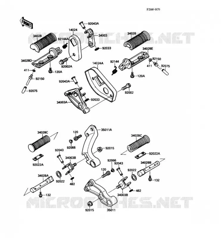 REPOSE PIED Kawasaki MOTOS 1500 1987 VN-15SE  VN1500-B1