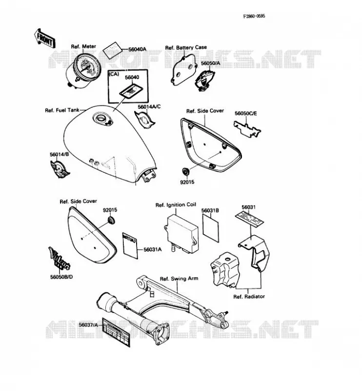 LABEL Kawasaki MOTOS 1500 1988 VN-15SE  VN1500-B2