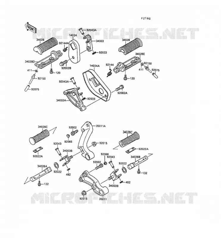 REPOSE PIED Kawasaki MOTOS 1500 1988 VN-15SE  VN1500-B2