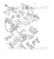 SUPPORT BATTERIE pour Kawasaki VN-15SE