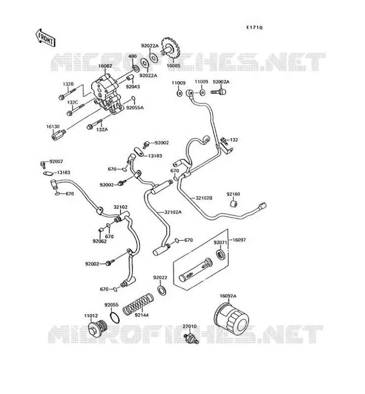 POMPE A HUILE Kawasaki MOTOS 1500 1994 VN-15  VN1500-C1
