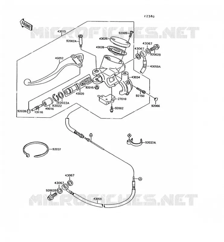 EMBRAYAGE MAITRE CYLINDRE Kawasaki MOTOS 1500 1995 VN-15  VN1500-C2