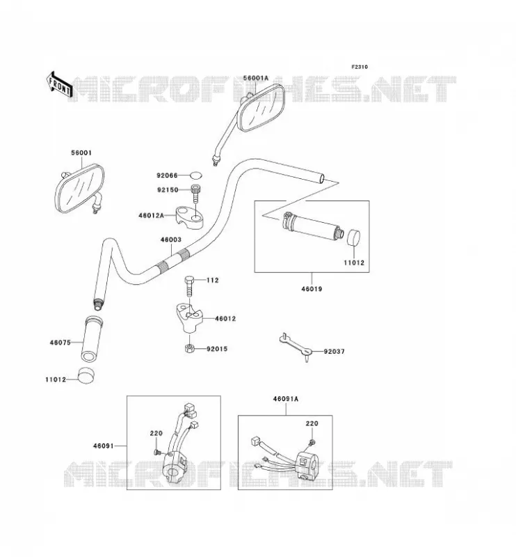 GUIDON Kawasaki MOTOS 1500 1997 VN1500 CLASSIC  VN1500-D2