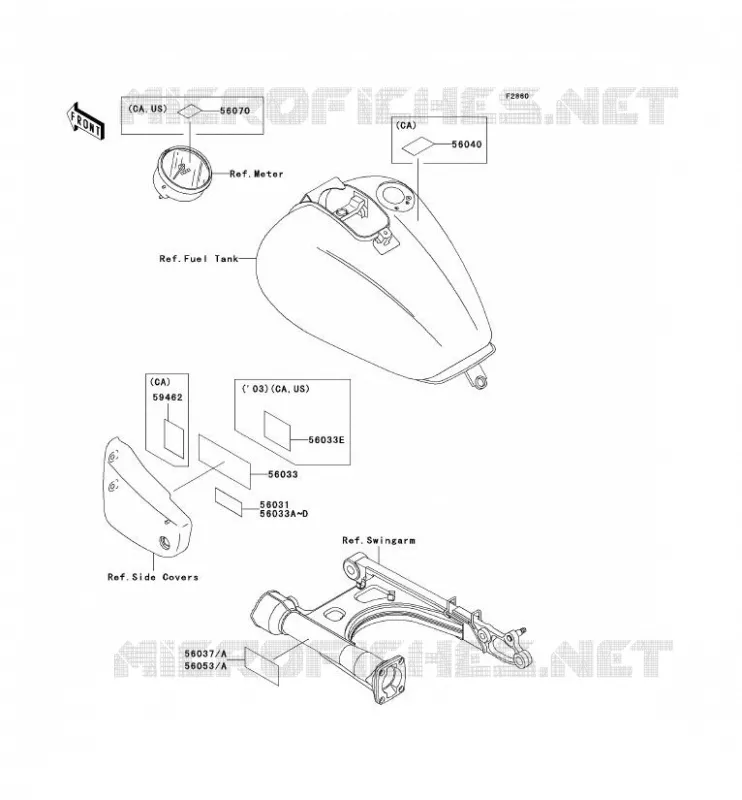 LABEL Kawasaki MOTOS 1500 1999 VN1500 CLASSIC  VN1500-E2