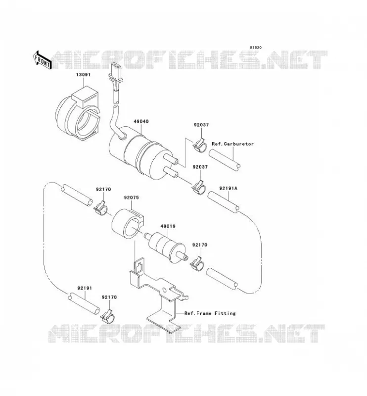 POMPE A ESSENCE Kawasaki MOTOS 1500 2000 VN1500 CLASSIC  VN1500-E3