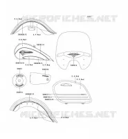 STICKER(C.A.RED/C.P.RED) pour Kawasaki VN1500 CLASSIC TOURER