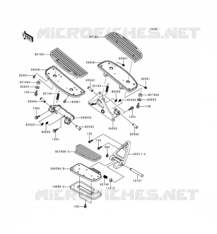REPOSE PIED Kawasaki MOTOS 1500 2000 VN1500 CLASSIC TOURER FI  VN1500-L1