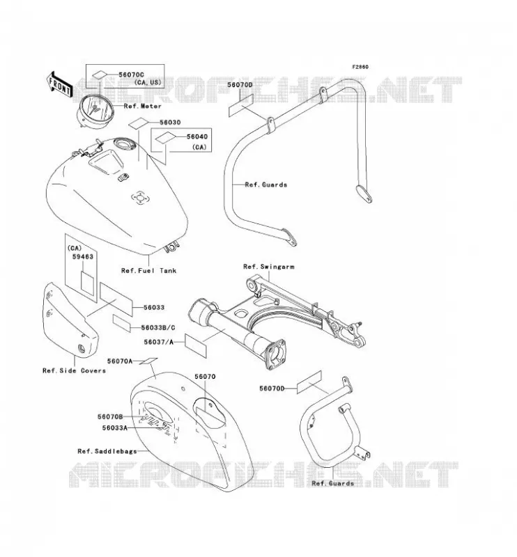 LABEL Kawasaki MOTOS 1500 2001 VN1500 CLASSIC TOURER FI  VN1500-L2