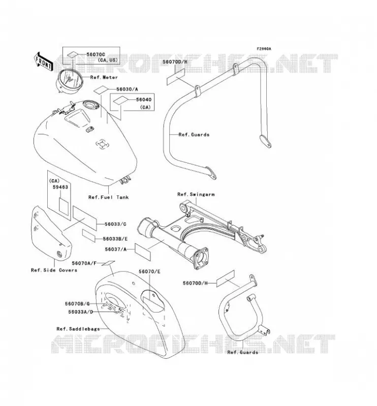 LABEL Kawasaki MOTOS 1500 2003 VN1500 CLASSIC TOURER FI  VN1500-L4
