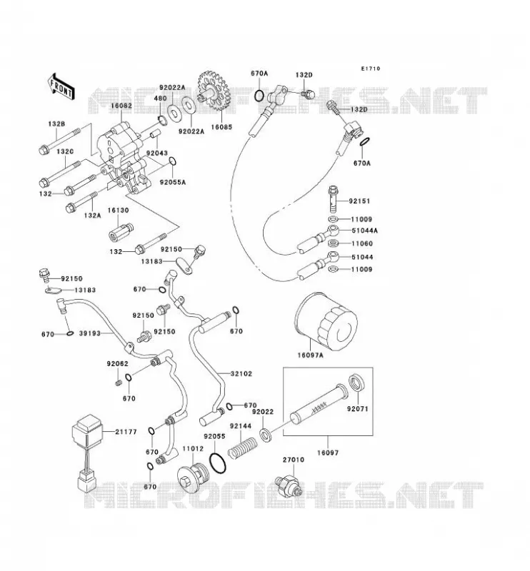POMPE A HUILE Kawasaki MOTOS 1500 2000 VN1500 CLASSIC FI  VN1500-N1H
