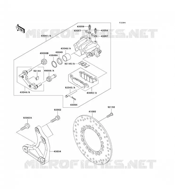 FREIN ARRIERE Kawasaki MOTOS 1500 2002 VN1500 CLASSIC FI  VN1500-N3