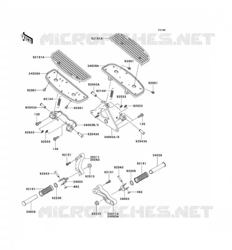 REPOSE PIED Kawasaki MOTOS 1500 2007 VN1500 CLASSIC  VN1500N7F