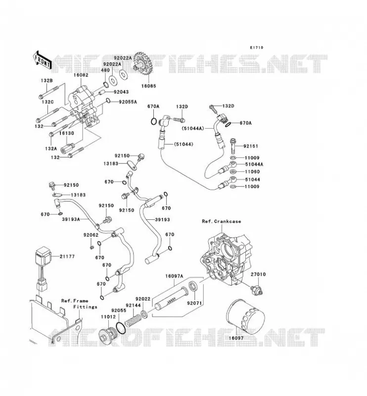 POMPE A HUILE/FILTRE &Agrave; HUILE Kawasaki MOTOS 1500 2007 VN1500 CLASSIC  VN1500N7FA