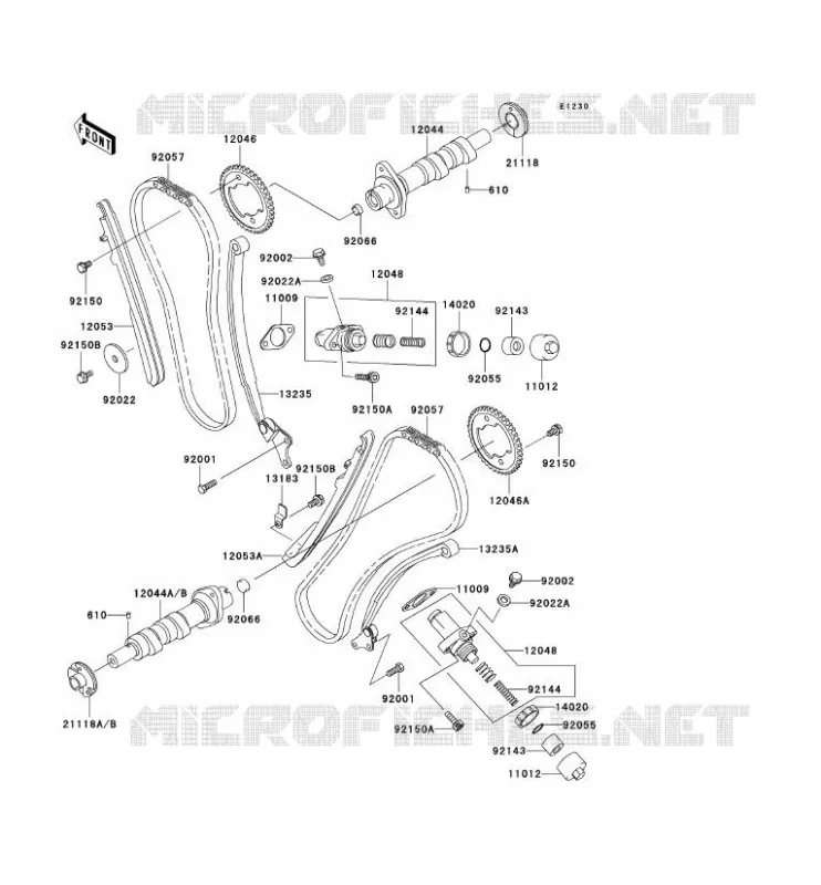 ARBRE A CAME/TENDEUR Kawasaki MOTOS 1500 2001 VN1500 DRIFTER  VN1500-R1