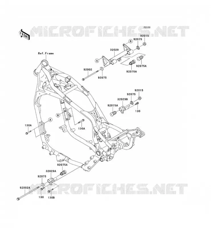 SUPPORT MOTEUR Kawasaki MOTOS 1500 2001 VN1500 DRIFTER  VN1500-R1H