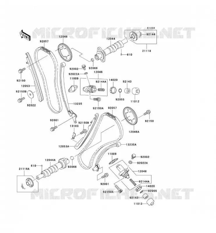 ARBRE A CAME/TENDEUR Kawasaki MOTOS 1500 2002 VN1500 DRIFTER  VN1500-R2H