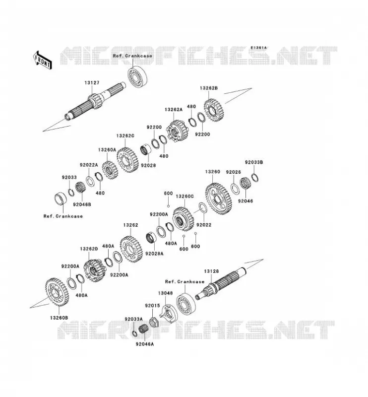 TRANSMISSION Kawasaki MOTOS 1500 2004 VN1500 DRIFTER  VN1500-R4