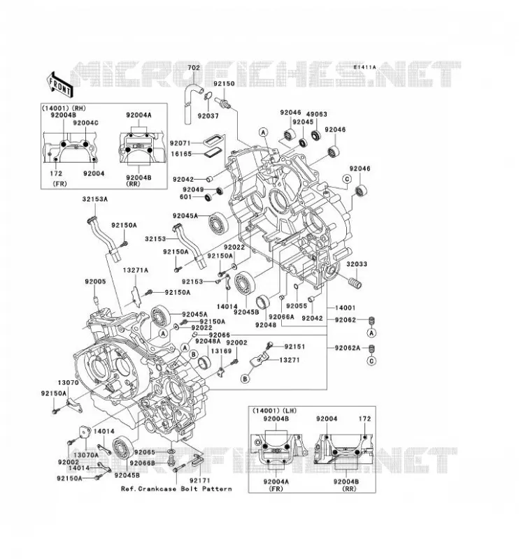 CARTER MOTEUR(S) Kawasaki MOTOS 1500 2005 VN1500 DRIFTER  VN1500-R5