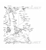 PIECE DE CADRE (COUVERTURE) pour Kawasaki VN1600 CLASSIC