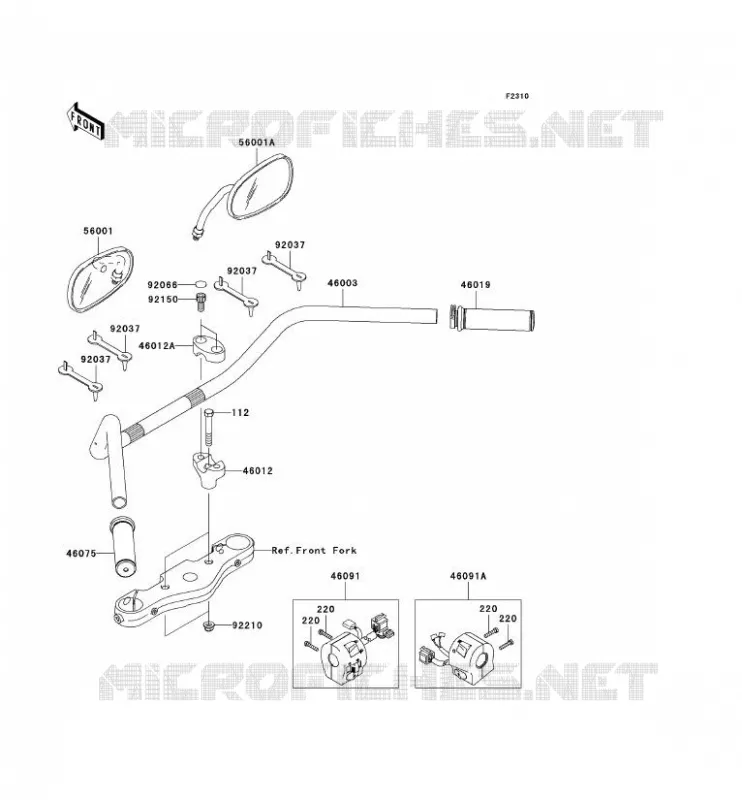 GUIDON Kawasaki MOTOS 1600 2006 VN1600 CLASSIC  VN1600E6F