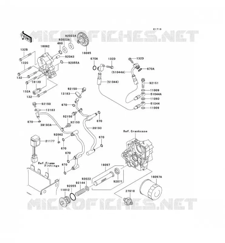 POMPE A HUILE/FILTRE &Agrave; HUILE Kawasaki MOTOS 1600 2006 VN1600 CLASSIC  VN1600E6F