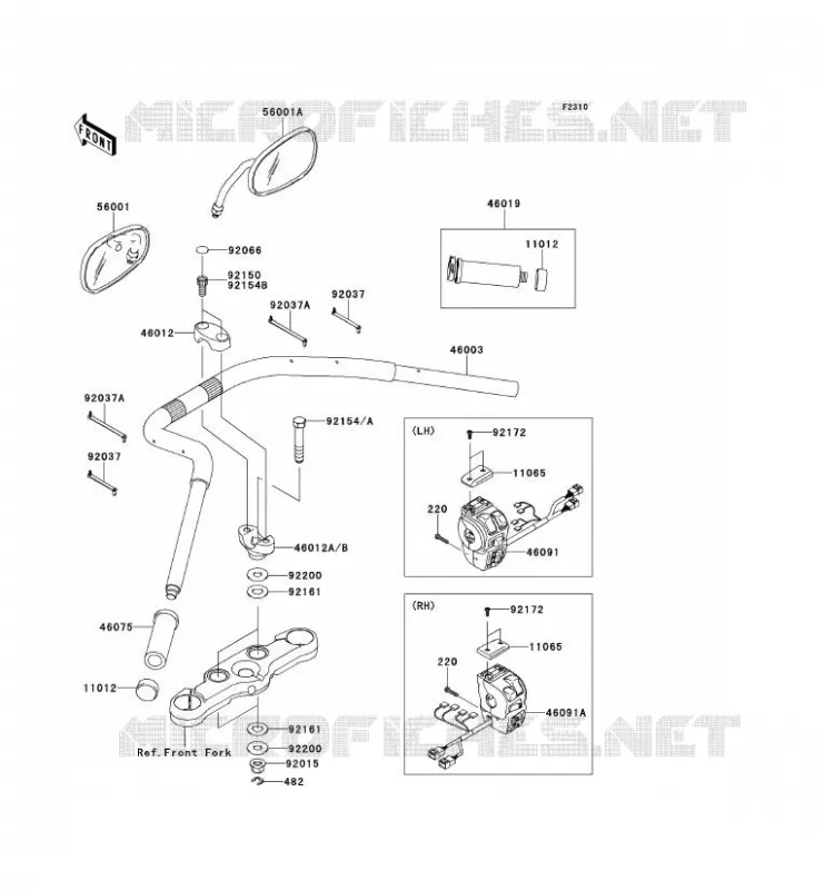 GUIDON Kawasaki MOTOS 1700 2012 VN1700 VOYAGER  VN1700ACF