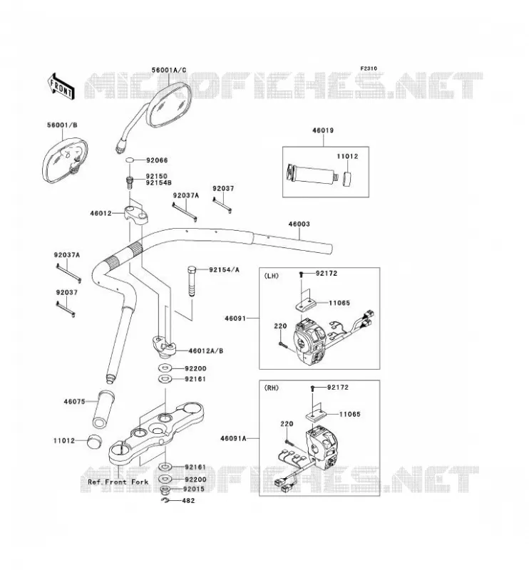 GUIDON Kawasaki MOTOS 1700 2009 VN1700 VOYAGER ABS  VN1700B9F