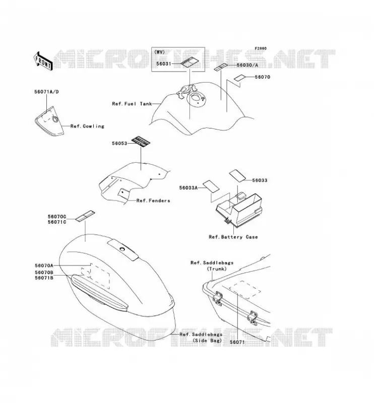 LABEL Kawasaki MOTOS 1700 2010 VN1700 VOYAGER ABS  VN1700BAF