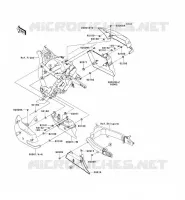 CACHE LAT&Eacute;RAL/GARDE CHAINE pour Kawasaki VN1700 VOYAGER ABS
