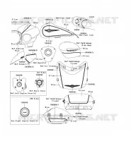 STICKER(BLEU/ARGENT)(CA,US) pour Kawasaki VN1700 VOYAGER ABS