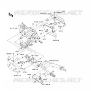 CACHE LAT&Eacute;RAL/GARDE CHAINE pour Kawasaki VN1700 VOYAGER ABS