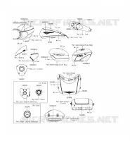 STICKER(WHITE/SILVER) pour Kawasaki VULCAN 1700 VOYAGER ABS