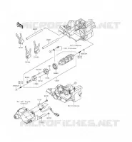 FOURCHETTE/BARRILLET DE SELECTION pour Kawasaki VULCAN 1700 VOYAGER ABS