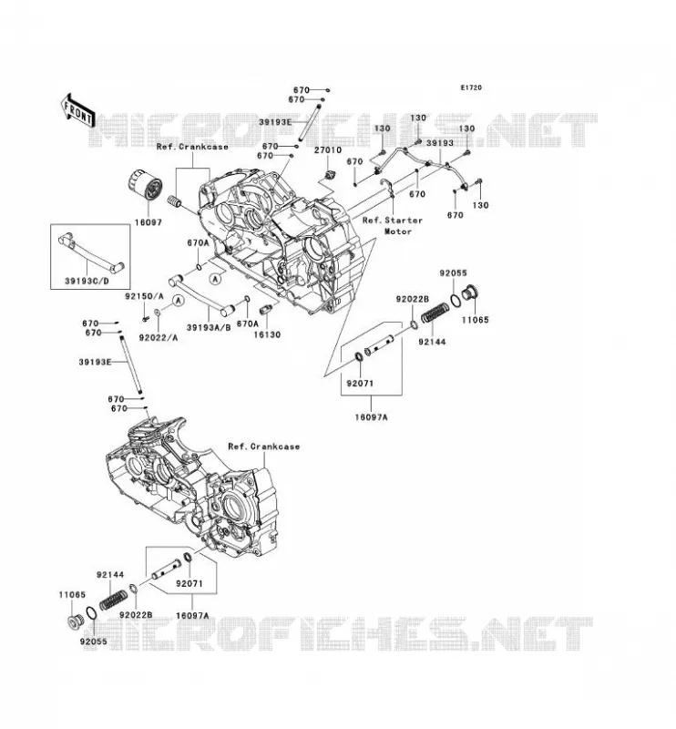 FILTRE &Agrave; HUILE Kawasaki MOTOS 1700 2011 VN1700 NOMAD  VN1700CBF