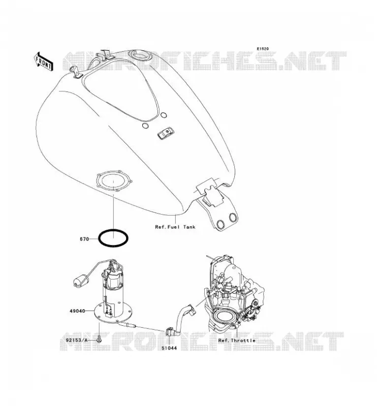 POMPE A ESSENCE Kawasaki MOTOS 1700 2012 VN1700 NOMAD  VN1700CCF