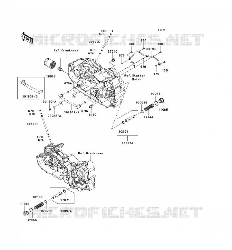 FILTRE &Agrave; HUILE Kawasaki MOTOS 1700 2012 VN1700 NOMAD  VN1700CCF